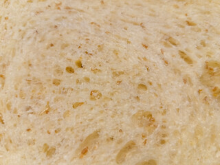 Close Up Texture Of Crusty Bread Slice Loaves