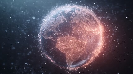 Obraz premium Futuristic transparent smart map hologram image