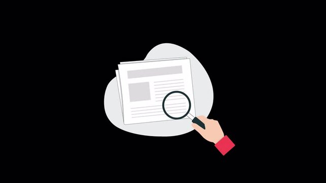 Fake News Detection Concept Animation Video - Transparent