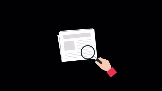 Animated Fake News Detection Concept Video - Transparent