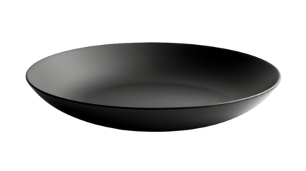 High quality matte black plate with smooth, glossy texture