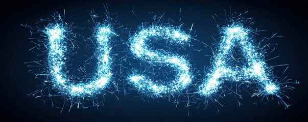 USA Sparkler Lights Display Patriotic Celebration