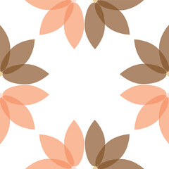 seamless repeat pattern with orange and brown petals on a white background perfect for fabric, scrap booking, wallpaper, gift wrap projects