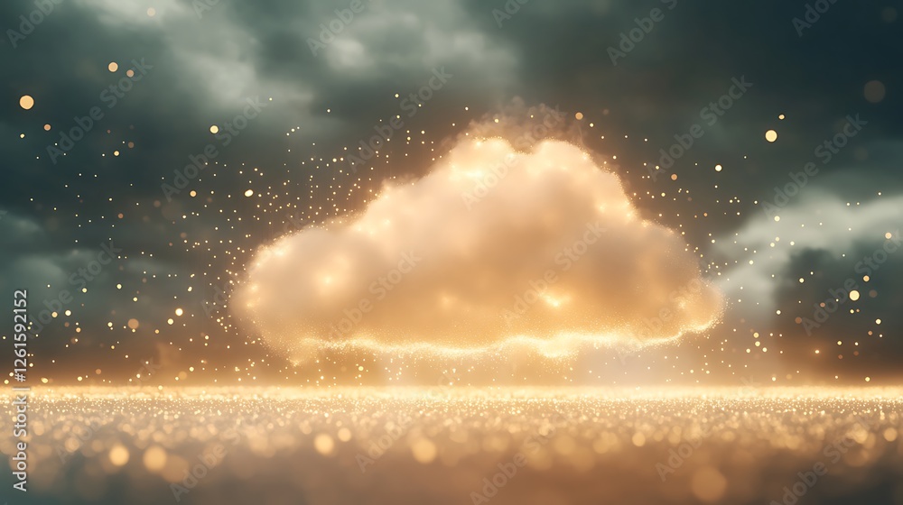 Poster Surreal cloud computing image