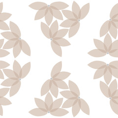 seamless repeat pattern with beautiful fall color floral motif on a white background perfect for fabric, scrap booking, wallpaper, gift wrap projects