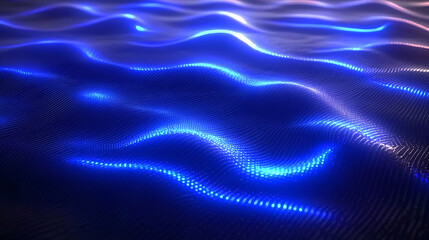 Obraz premium Abstract 3D Blue Wave Background Illustration