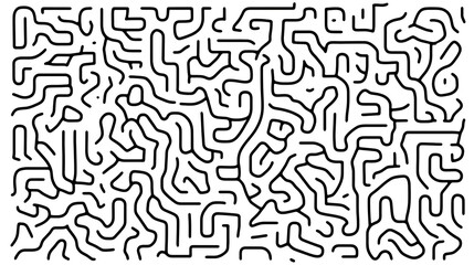 Obraz premium Complex Interwoven Pathways Abstract Design Intricate Lines Maze Structure Curvilinear Patterns