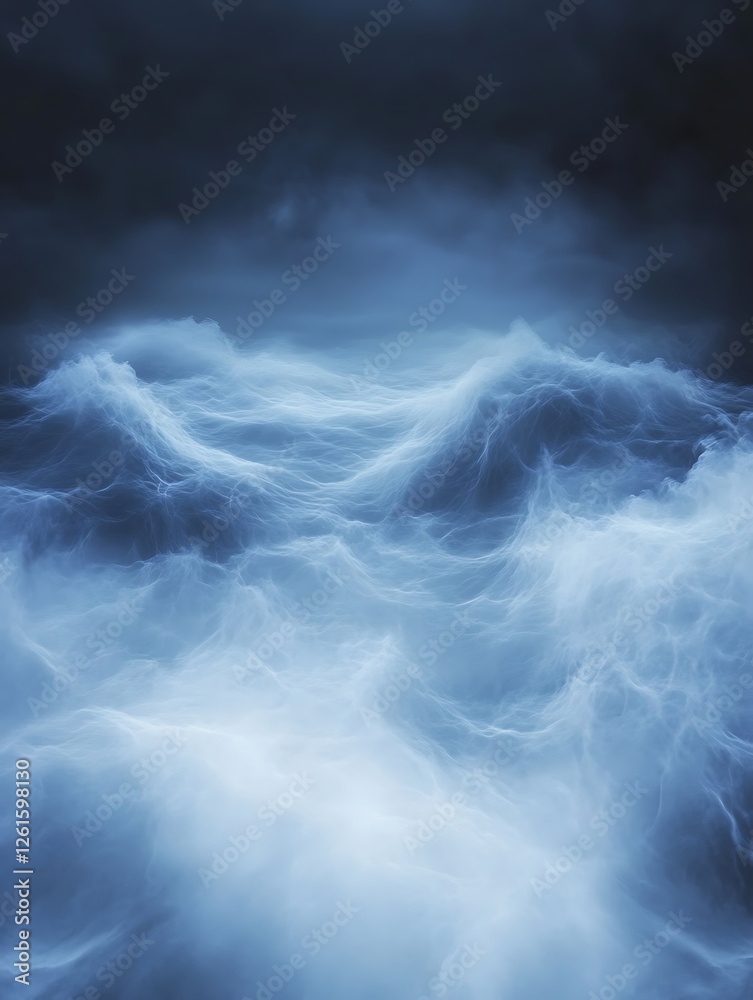 Poster aerial view of ocean waves forming patterns