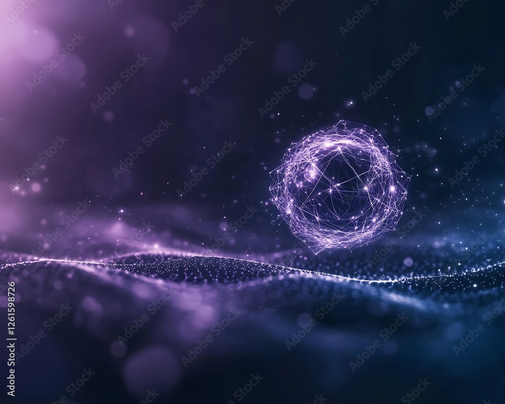 Aufkleber Visual of quantum processing core technology