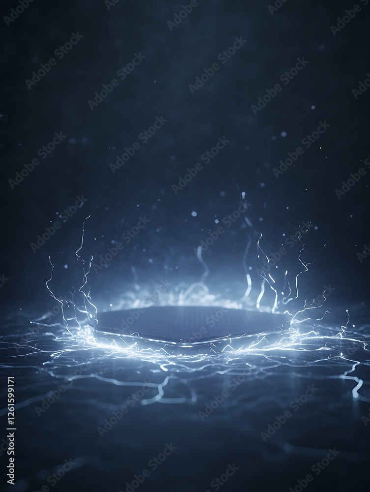 Poster Floating quantum computing mainframe image