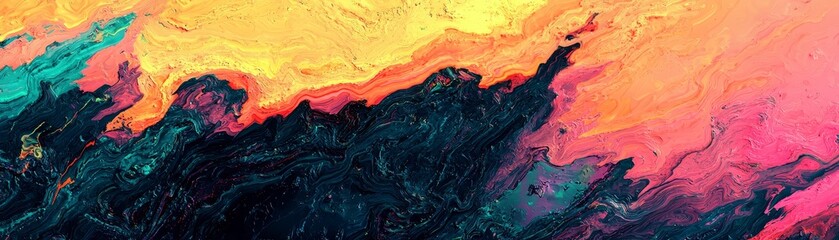 Vibrant abstract art exploration creative studio digital artwork colorful environment artistic viewpoint visual expression