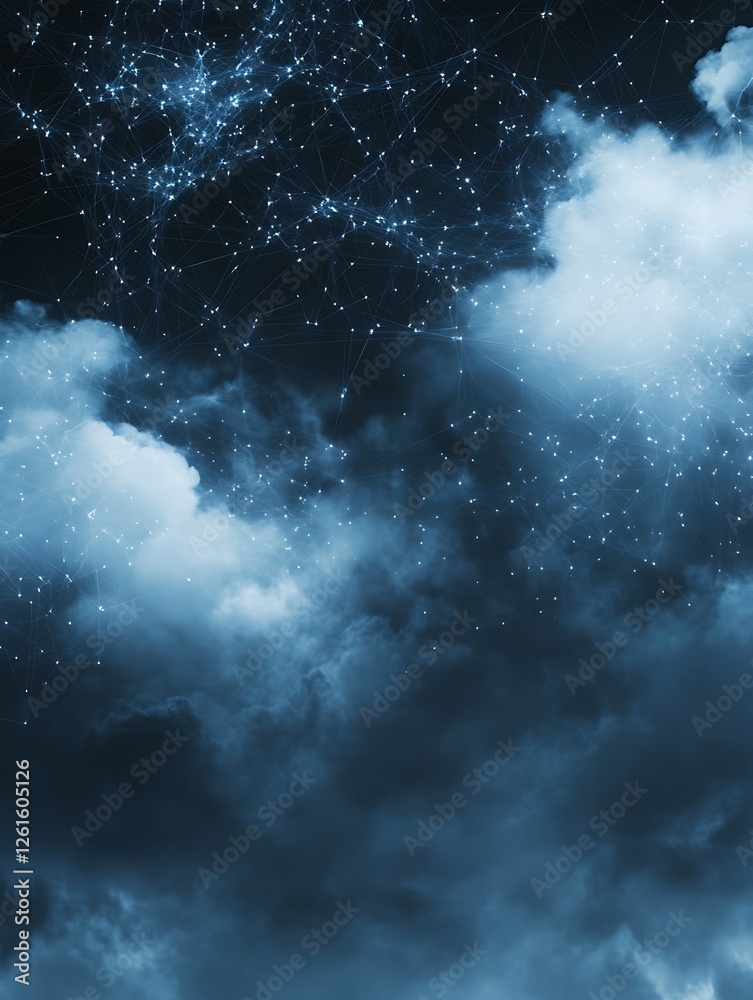 Poster A hyper-detailed visualization showcasing cloud computing technology.