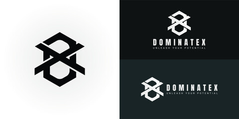 The dynamic logo design features the initials DX creatively integrated into a bold geometric shape that resembles a stylized shield or a symbol of strength and endurance that evokes a sense of power
