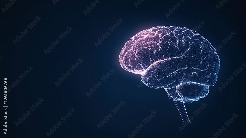 Poster High-tech neural interface device scanning a globe in a futuristic setting.