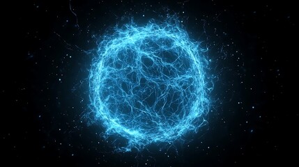 A digital image of a glowing holographic globe, symbolizing finance and technology.