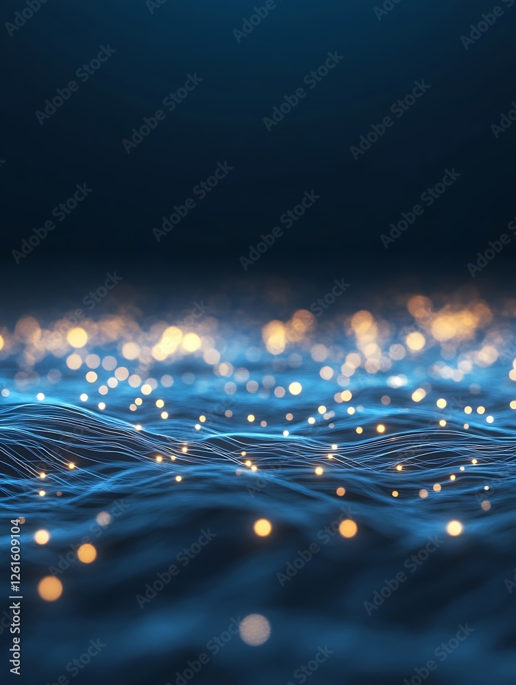 Poster A visual representation of a vibrant cloud computing hub depicted as an expansive digital landscape.