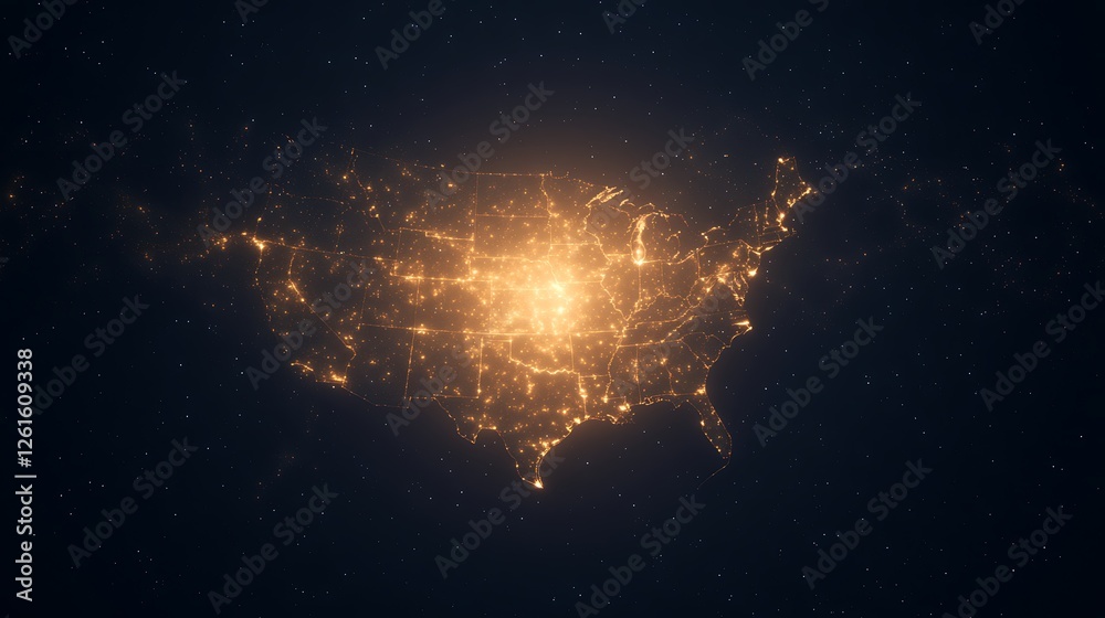 Leinwandbilder a vibrant image illustrating a blockchain-powered map concept for a nation, emphasizing innovation a