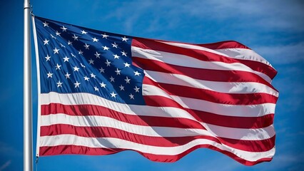 Fototapeta premium A bold and striking image of the iconic American flag