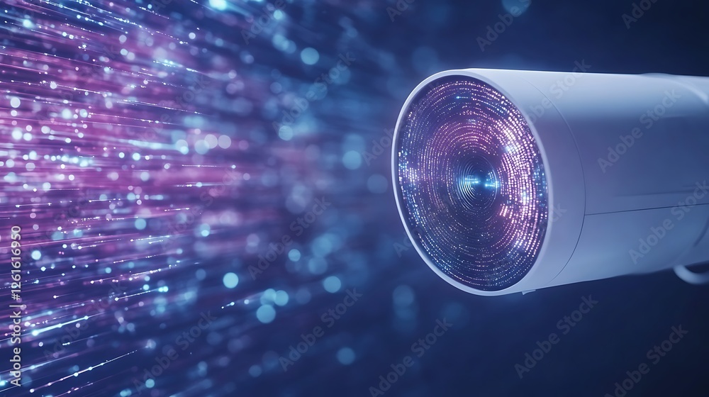 Poster futuristic ai surveillance system image showcasing advanced technology and innovation.