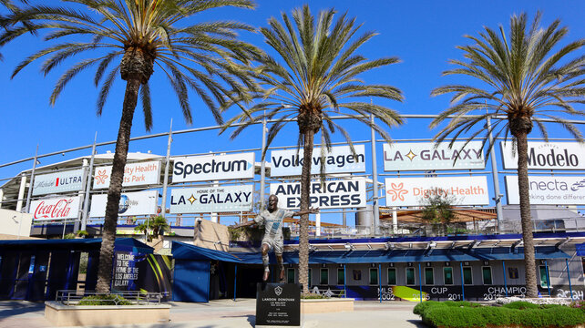 Carson, California &ndash; February 11, 2025: Dignity Health Sports Park, home of LA Galaxy Major League Soccer (MLS) team, located on the campus of California State University Dominguez Hills