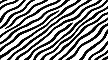Distorted Black Stripes in Zebra Pattern Design Abstract Background Seamless Decorative Texture