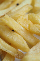 Golden fried potato strips served fresh from the fryer