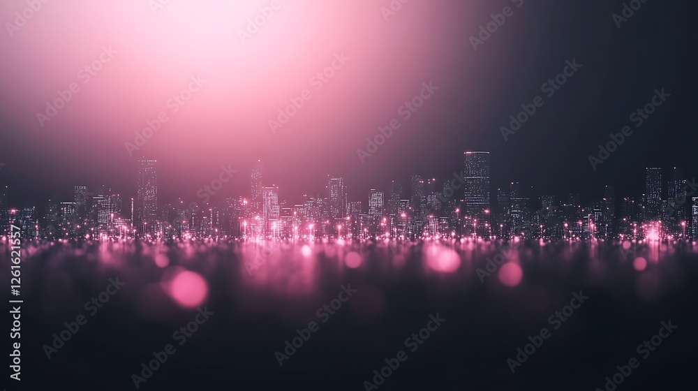 Aufkleber a futuristic cybernetic cityscape featuring advanced architecture and technology.