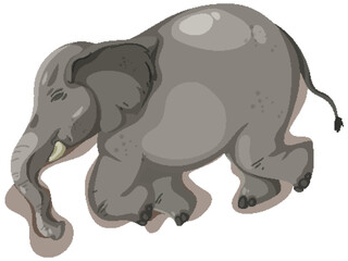 Elephant Top View Illustration