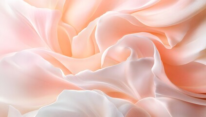 Obraz premium Soft Peach & White Fabric Drape