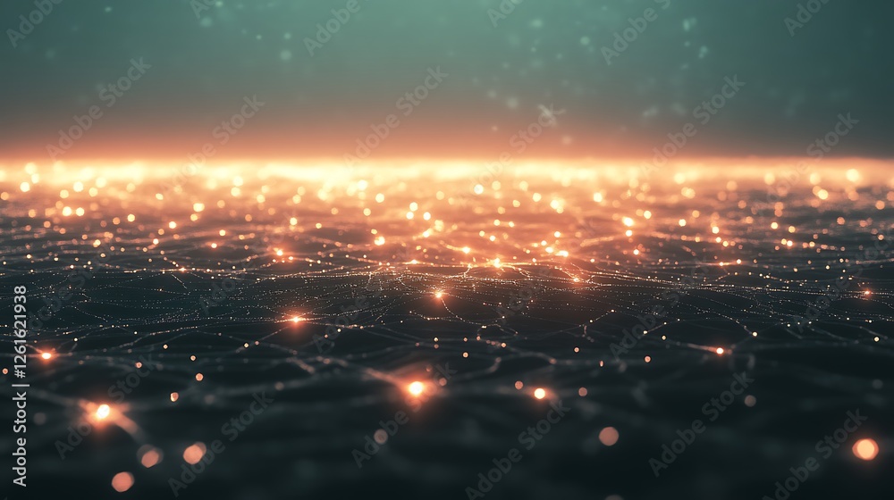Leinwandbilder a digital image representing the intersection of cyber technology and economic energy concepts.