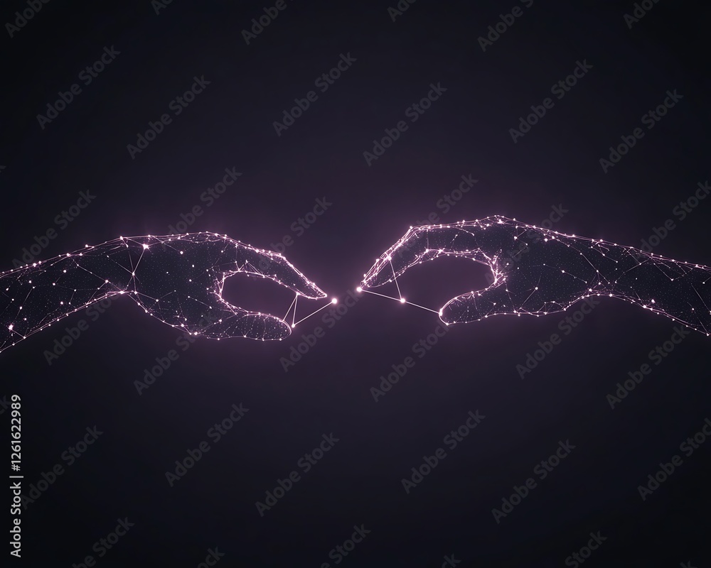 Aufkleber a silhouette image of hands in a conceptual design, ideal for creative and artistic projects.