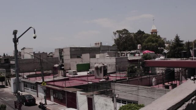 Plano desde azotea donde fue visible el eclipse solar de la ciudad de M&eacute;xico.
