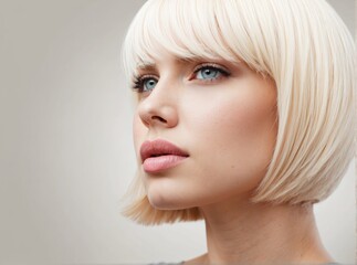 Beautiful Model with short Blond hair