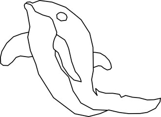 Sea Animals Line Illustration