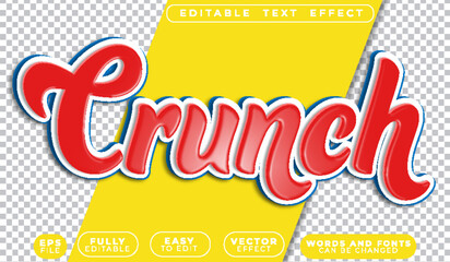 Crunch Snack Crisp Fully Editable Vector Text File
