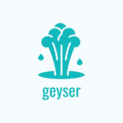 Geyser icon logo vector illustration