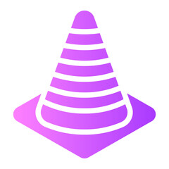 traffic cone gradient icon