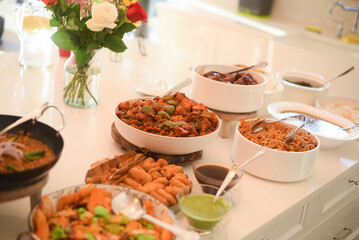 Amazing asian food on a table
