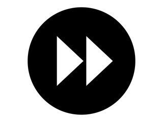 早送りボタンのアイコン（黒）