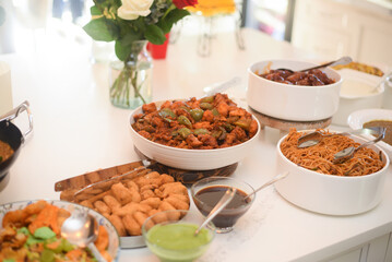 Delicious asian food on a table