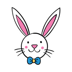 Cute Bunny Hand drawn Easter Bunny
