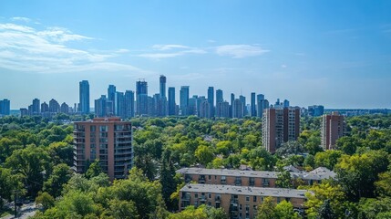 Toronto Skyline: A Summer Day's Panoramic View