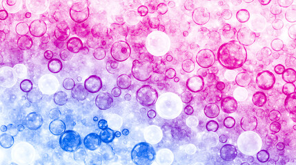 Ethereal Bubbles Symphony Floating on Colorful Gradient Backdrop with Abstract Soft Focus Design