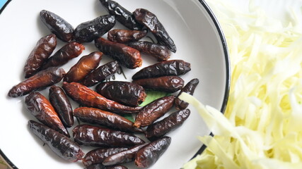 fried chili for northern soup of Thailand