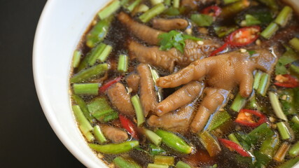 spicy chicken soup with chilli, Thai food