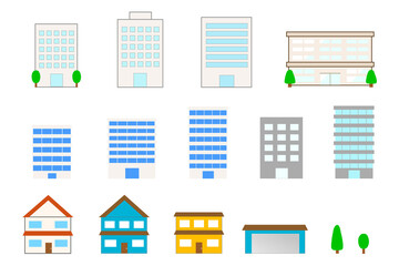 色々な建物のイラストセット
