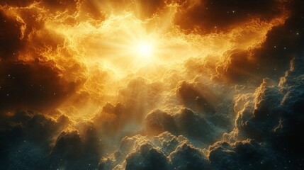 Naklejka premium Glowing particle suspended in space, symbolizing a breakthrough in physics exploration.