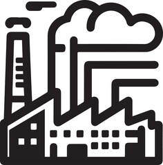 minimalist factory logo