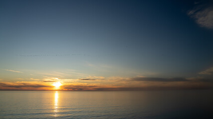 sunset over the sea