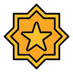 Obraz premium Rub El Hizb icon. Vector illustration. Symbols of Quranic division and organization